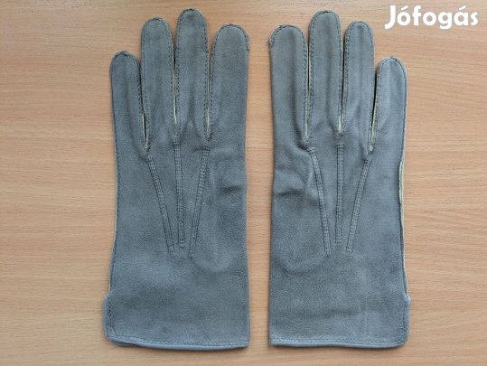 Budagant szürkészöld bőrkesztyű