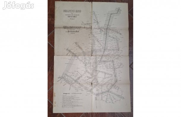 Budapest Brod közt közlekedő mozgóposták irányitási ábrája 1911 térkép