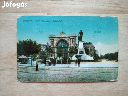 Budapest Keleti pályaudvar 1917 képeslap