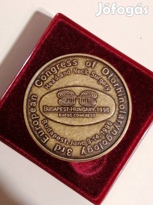 Budapest Otorhinolaryngology kongresszus érme