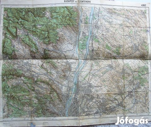 Budapest Szentendre régi térkép 1930. 4962