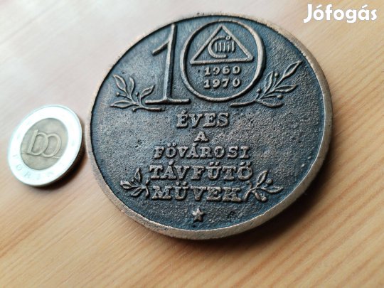 Budapest Távfűtéséért régi kitüntetö érem 1960-1970