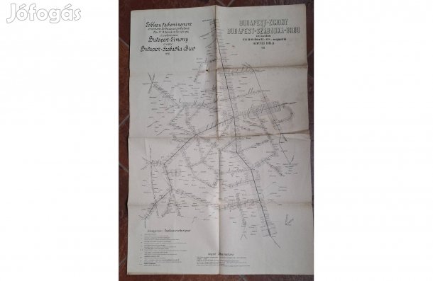 Budapest Zimony és Budapest Szabadka Brod mozgóposta irányitási 1912