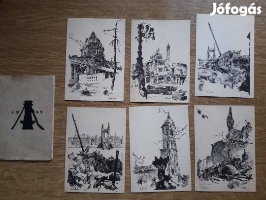 Budapest ostroma, 6 db képeslap