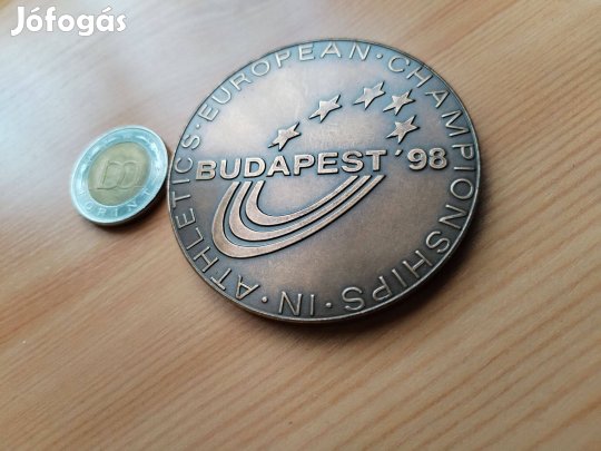 Budapesti Atlétikai EB 1998-as Jelzet részvételi érem
