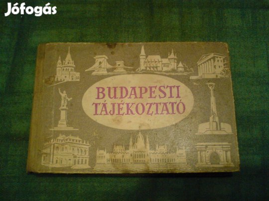 Budapesti tájékoztató régi kis könyv útikalauz 1956