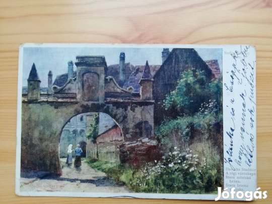 Budapestről Tatára cimezve 1926-os képeslap régi db