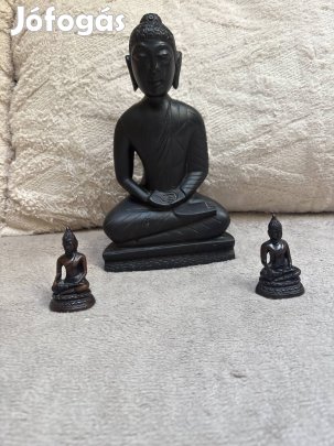 Buddha szobor szett - dekoráció, 3 darab