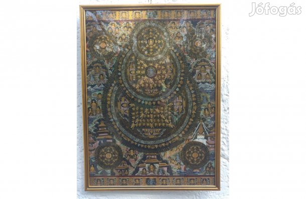 Buddhista selyem kép