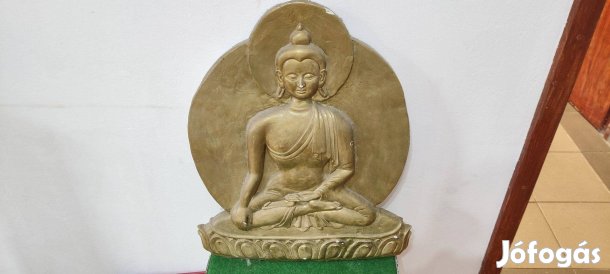 Budha fali dekoráció, arany színű