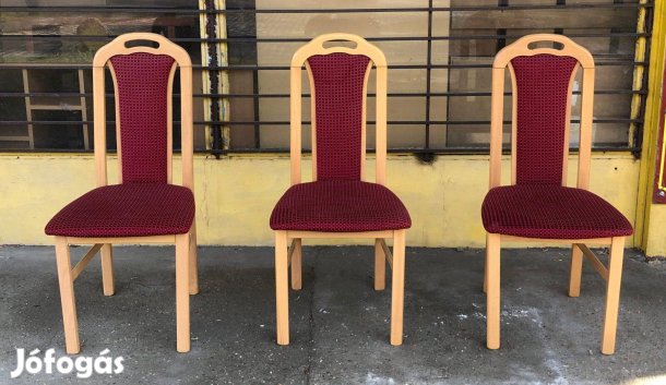 Bükk - bordó szék 3db