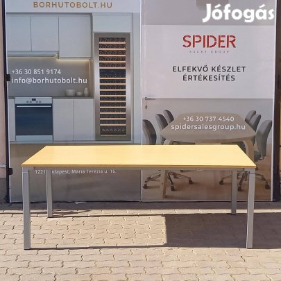 Bükk színű konferencia asztal, tárgyalóasztal, 180x90 cm - használt