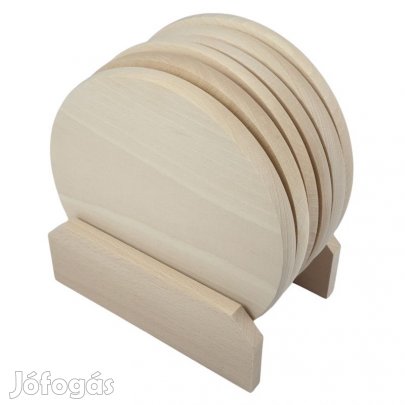 Bükkfa kerek reggeliző vágódeszka készlet 20 cm