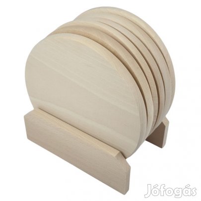 Bükkfa kerek reggeliző vágódeszka készlet 20 cm