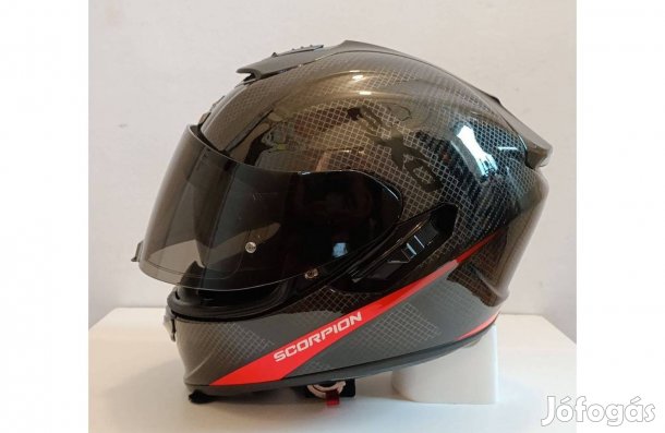 Bukósisak, M-57-58cm. Scorpion EXO-1400 Carbon, Szép Állapot
