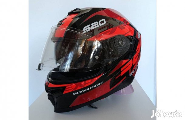 Bukósisak, S-55-56 cm. Scorpion EXO-520, Új Állapot. Napszemüveg, Pinl