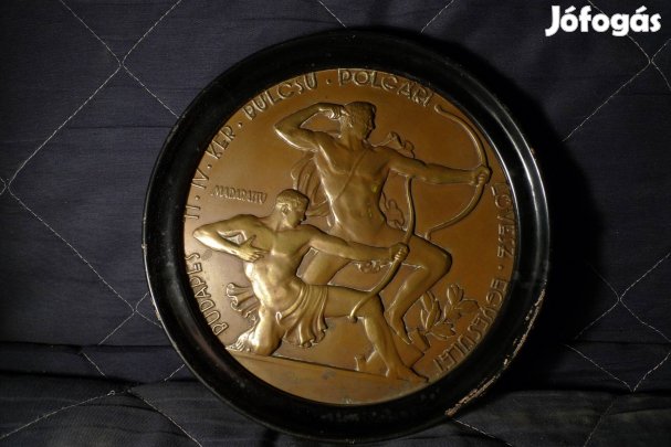 Bulcsu Polgári Lövész Egyesület nagyméretű antik plakett