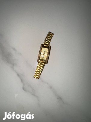 Buler Genéve női karóra arany színű, téglalap alakú, köves kerettel