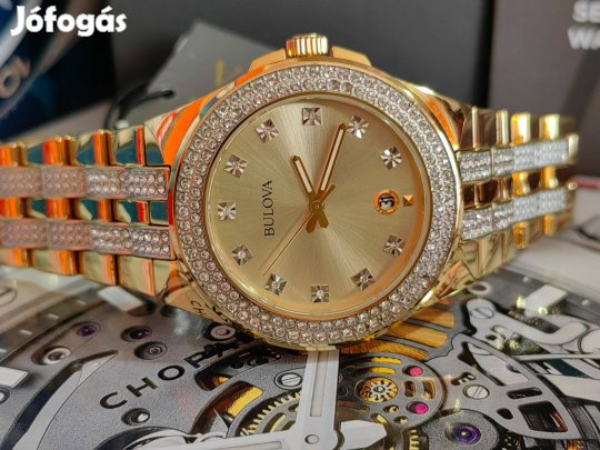 Bulova Crystal Diamond 98B174 karóra Új