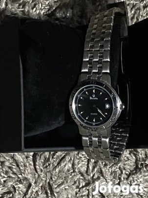 Bulova Quartz Full Acél Svájci Szerkezetes 39 mm Óra Vintage 