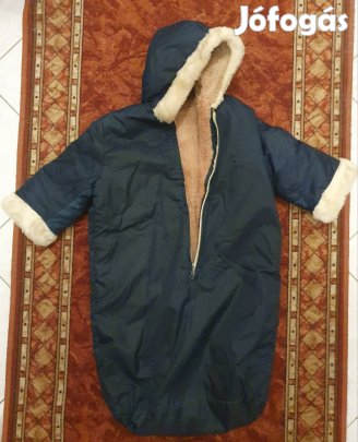 Bundazsák, retro, kapucnis, irhabunda béléssel