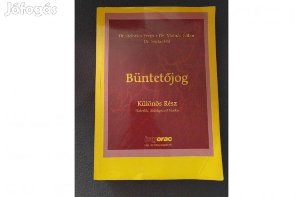 Büntetőjog, Különös rész- 2007-Belovics-Molnár