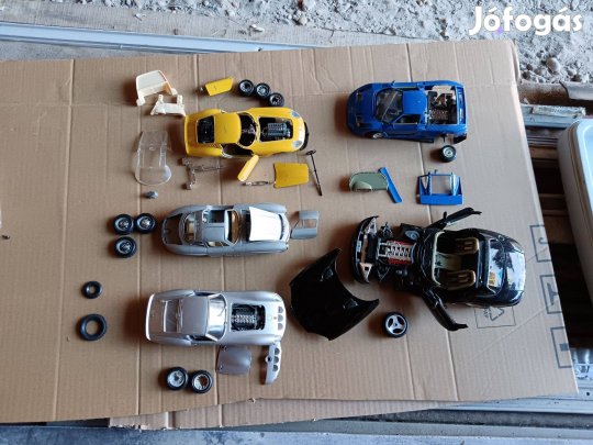 Burago autó 3 féle ,gyerekjáték alkatrész csomag