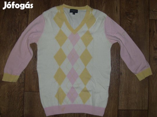 Burberry kárómintás rózsaszín vékony pulóver - S