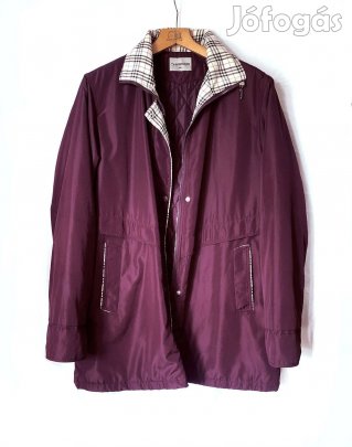 Burgundi színű kabát + kapucnival