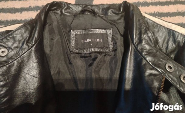 Burton fekete bőrkabát eladó L-es méret