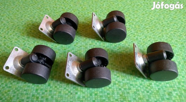 Bútor görgő, talpas, forgóvillás 5 db