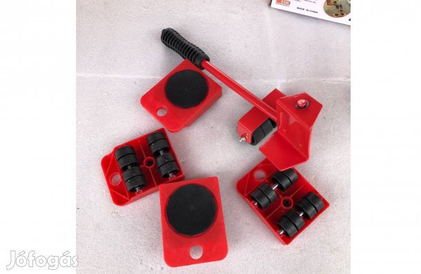 Bútorszállító készlet Piros max 150 kg / 4 db forgózsámoly + emelőkar