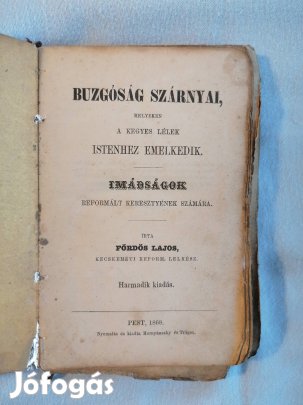 Buzgóság szárnyai antik ima könyv