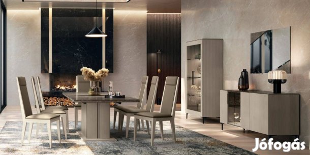 CA - Lusso (bézs-márvány) modern olasz étkező és nappali Akció!