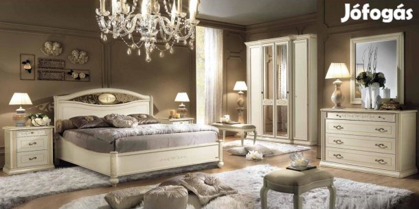 CA - Siena (elefántcsontszín) olasz rusztikus hálószoba bútor Akció!