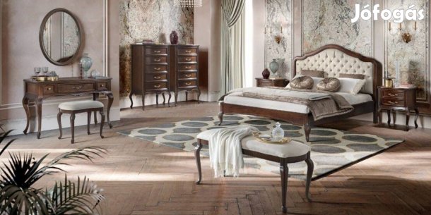 CA - Verdi (dió, bézs, füstszürke) olasz rusztikus hálószoba Akció!