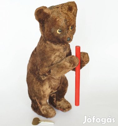 CCCP óraműves köpülő mackó tökéletes retro játék régiség