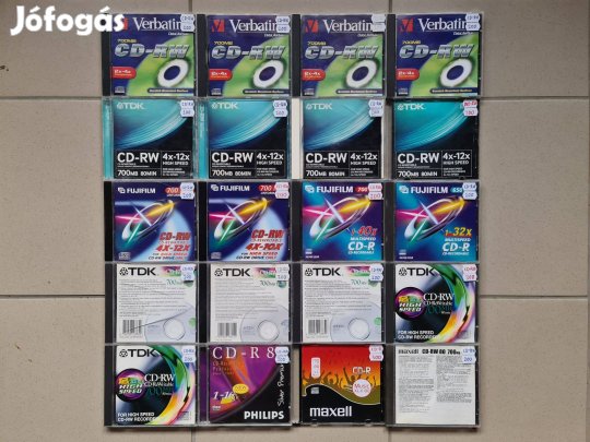 CD és DVD írható újraírható lemez 27 db használt, cd dvd író