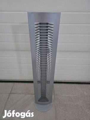 CD tartó állvány fém 48 db CD tárolására, szürke