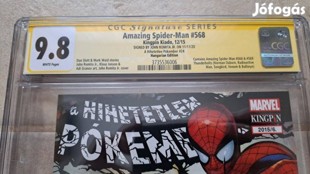 CGC tokozott képregény - A Hihetetlen pókember dedikált