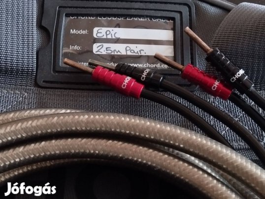 CHORD EPIC 2x2,5m. hangfalkábel, gyári szerelt, új állapotban