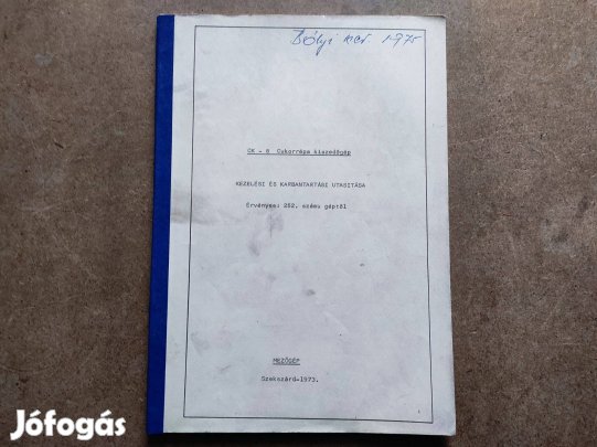 CK 6 Cukorrépa kiszedőgép kezelési és karbantartási utasítás