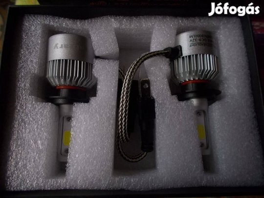 COB led H7 izzó lámpa hideg fehér 1 pár -új-