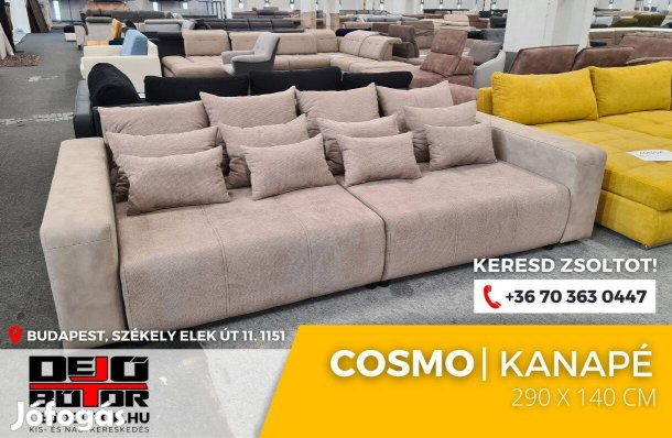 COSMO L kanapé ülőgarnitúra 140x290 cm ágyazható bézs bútor
