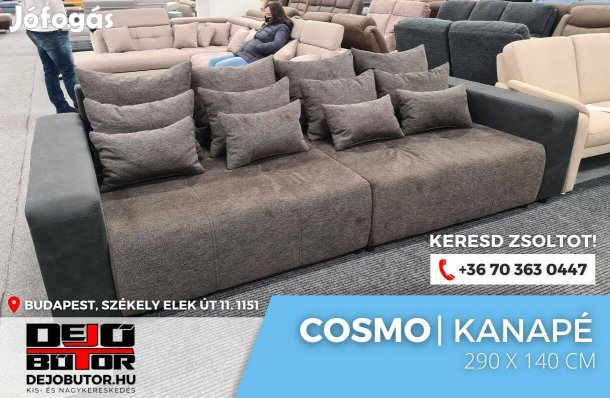 COSMO L kanapé ülőgarnitúra 140x290 cm ágyazható grafit bútor
