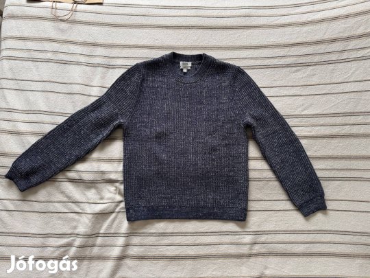 COS férfi kötött kék pulóver