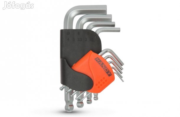 CV 9 részes Imbuszkulcs készlet Hatlapú gömbvégű Handy tartóban kicsi