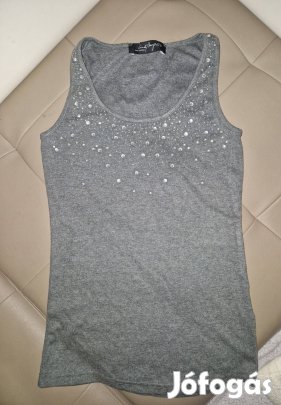 C&A S-es lecímkézett bordás felső