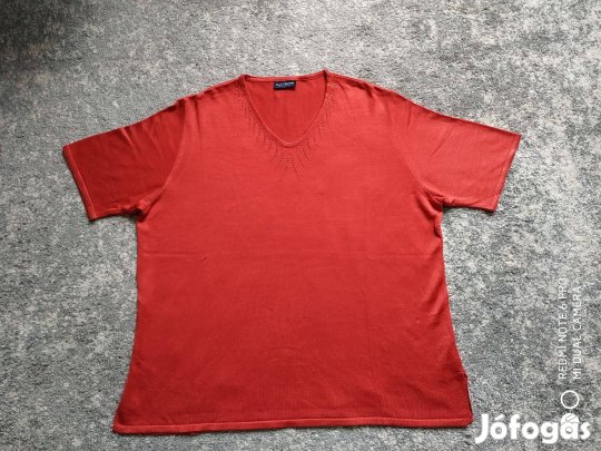 C&A Sixth Sense piros kövekkel díszített rövid ujjú felső XL-es