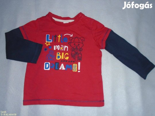 C&A állat mintás hosszú ujjú felső 12-18 hó (méret 86)